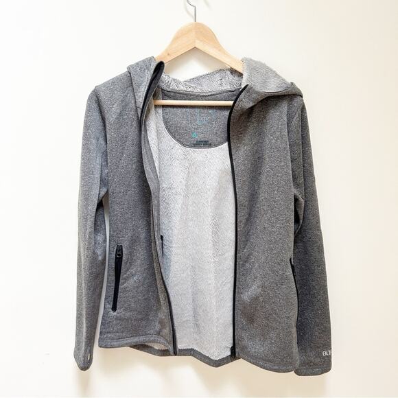 Burton Women's Gray Long Sleeve Front Zip Closure Hooded Jacket w/ Pockets Sz S - Picture 1 of 10